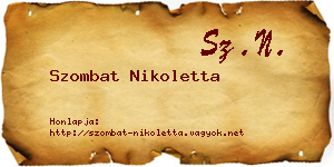 Szombat Nikoletta névjegykártya